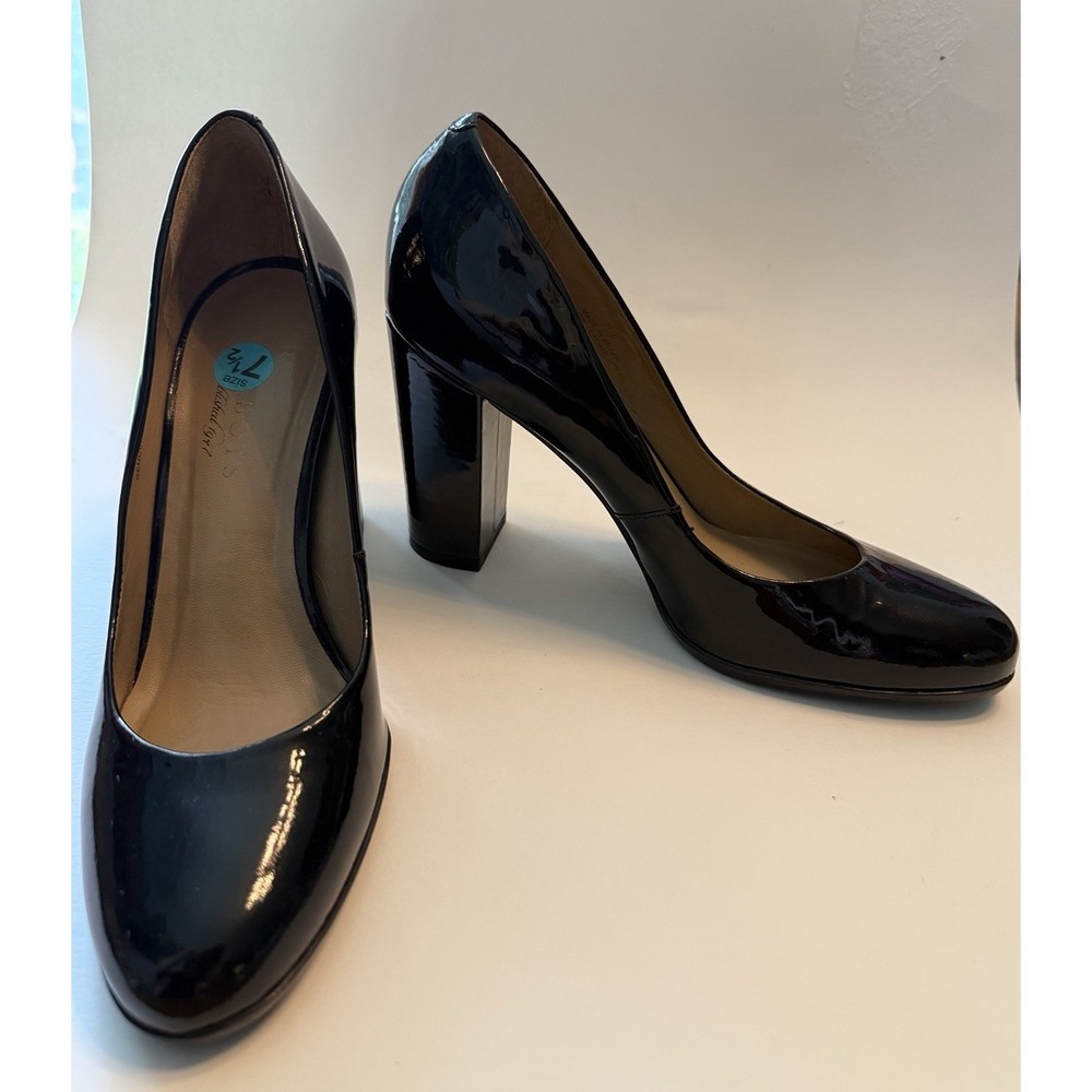 Talbots Black Patent‎ Leather Chucky Heels Size 7.5 NWT